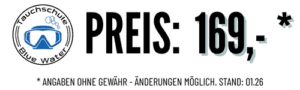 Preis für den Enriched Air Diver Kurs 169 € bei der Tauchschule Blue Water